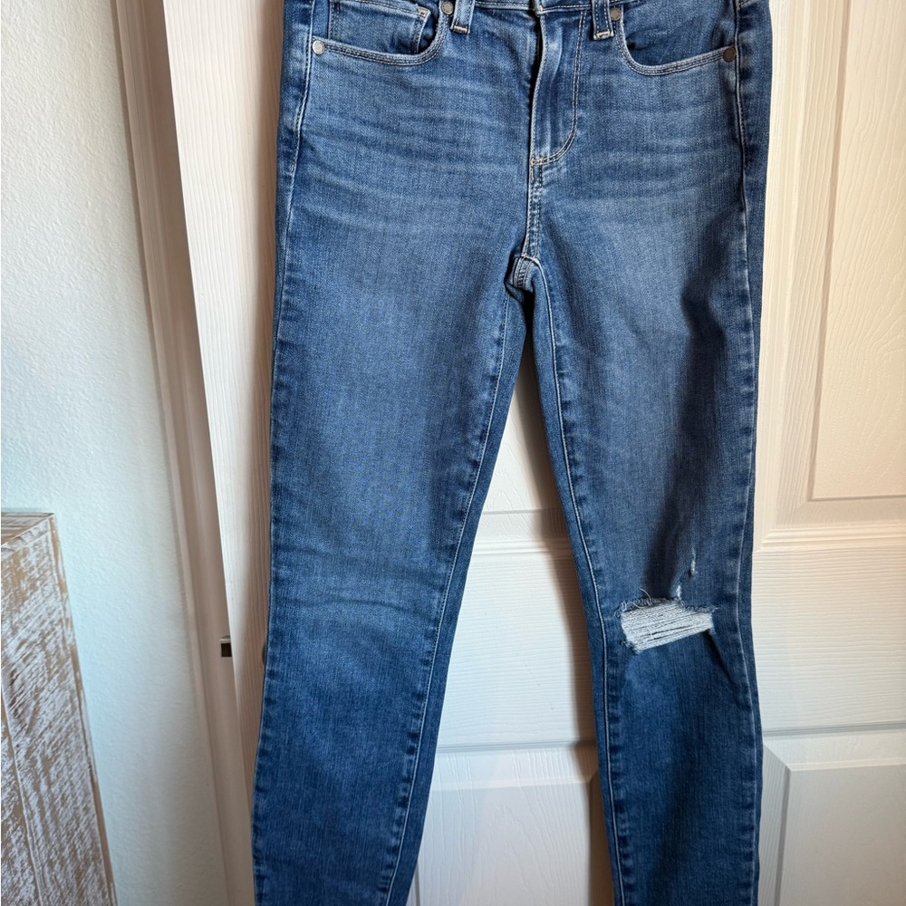 Classic Blue Distressed Women's Jeans